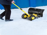 74*47cm Iron Yellow T-Handle Black Blade Adjustable Human-Powered Snow Plow 49055054