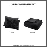 King/Cal King Ruched Fur Down Alternative Comforter Set B035129368