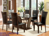Style Comfort Contemporary 2pcs Side Chairs Dark Cherry Brown Leatherette Cushion Seat Kitchen B011115665