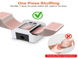 Automatic Card Shuffler Electric 2-Deck One-Press 2-Second Shuffle, Clear View Window, Quiet 70 37879277