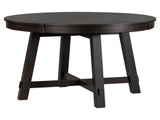 TREXM Farmhouse Round Extendable Dining Table with 16" Leaf Wood Kitchen Table WF291263AAP