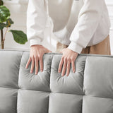 Modern Velvet Loveseat Futon Sofa Couch w/Pullout Bed,Small Love Seat Lounge Sofa w/Reclining W1359P304807
