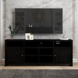 84 inch TV Stand Console for TVs up to 95 inches, No Assembly Required, Mocha Finish GL-B108P160210