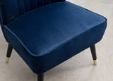 ZNTS Elon Contemporary Velvet Upholstered Accent Chair, Blue T2574P164255