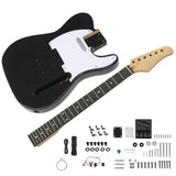 DIY 6 String TL Style Electric Guitar Kits with Mahogany Body, Maple Neck and Accessories Black 73364547