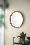 D20x1.5"Transitional Decor Style Mango Wood Wall Mirror Wall Decor with Frame of Solid Mango Wood W2078130544