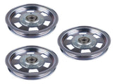 3 Flat Idler Deck Pulleys Fit for Bad Boy ZT Series 48" 50" 60" Deck MZ Series 48" Deck Outlaw 91792858