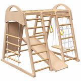 Indoor Playground 7-in-1 Jungle Gym Playset for Kids 2-6yrs - Slide, Climbing Wall, Rope Wall 83636401