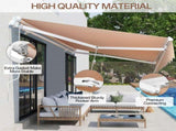 98.4"D x 117"W x 59"H retractable awning Khaki 68786834