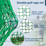 ZNTS 10X10X10FT Golf Practice Net Cage w/ Metal Frame Hitting Net Kit Indoor Outdoor W1422P149757