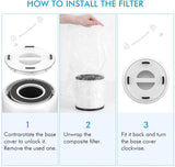 ZNTS MOOKA Air Purifiers for Home Large Room up to 860ft², H13 True HEPA Air Filter Cleaner, Night 40792620