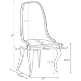 Pink and Chrome Upholstered Back Dining Chairs B062P145659
