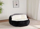 Oversized Bean Bag Chairs,Multicolor Faux Fur Couch Filled with Shredded Sponge,Large Lounger Sofa 75100717