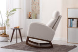 COOLMORE Rocking Chair, Modern Glider Chair, Recliner Armchair with Wood Legs and Side Pocket, W39590163