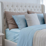 Luxuriously Soft 100% Viscose Derived from Bamboo 4-Piece Sheet Set, Oeko-TEX Certified, King - Sky B046126524