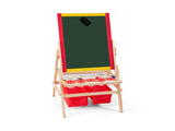 3-in-1 Kids Art Easel - Double-Sided Magnetic BoardPaper Roll, 26 Letter Magnets, Multicolor 05189259
