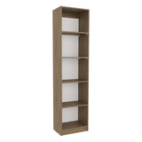 Home Slim Design Bookcase With 5-Tier Shelves, Vertical Freestanding Display Storage, Natural Oak B070P337062