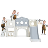 ZNTS 7 in 1 Toddler Slide Set, Freestanding Spaceship Set with Slide, Kids Slide Playset Structure, Arch N710P173045E