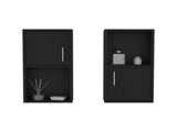 Wall Mounted Bathroom Medicine Cabinet Eak 24" H, Two Doors, Two Shelves,Black B097P199746