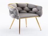 Luxury modern simple leisure velvet single sofa chair bedroom lazy person household dresser stool W117067861