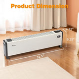 32" Baseboard Heater, 1500W Electric Baseboard Space Heater with 3 Heat Settings, Remote Control, 20335527
