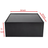 Multifunctional 4-Tier Black Book Shelf & Coffee Table for Living Room Bedroom Dining Room Study W1801137469