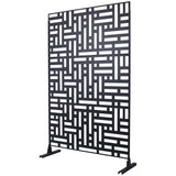 Outdoor & Indoor Privacy Metal Privacy 76" H48" W, Freestanding Decorative Privacy W465P193192