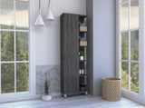 Smokey Oak 5-Shelf Linen Cabinet B06280252