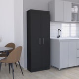 Nepal Pantry Cabinet, Space-Efficient 2-Door Design with Multiple Shelves B070P173198