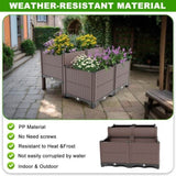 31.5x31.5x19.6in Raised Garden Beds Outdoor, Polypropylene Planter Boxes Outdoor for Vegetables, 70829699