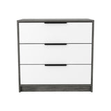 Kaia 3 Drawers Dresser, Superior Top -Smokey Oak / White B20092022