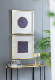 S/2 23.6x23.6" Lillian Purple Crystal Shadow Boxes Wall Dcor W2078P318313