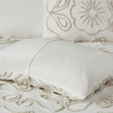 Full/Queen 3 Piece Tufted Cotton Chenille Duvet Cover Set B03597351