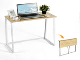Folding Table, Portable Space-Saving Desk for Home, Apartment, Small Office, Light Oak 74329557