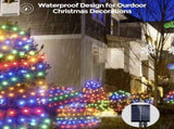 Blue outdoor solar mesh light, 6.6ft X 9.8ft fairy mesh light with 200 LEDs, 8 modes, suitable for 10016108
