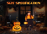 2pcs 3ft Halloween Collapsible Pumpkin Decorations 150 LED Lights 08723642