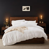5PC Pure Color Bedding - Microfiber Hotel Series, with Zipper Closure Quilt Cover and Two 04248179