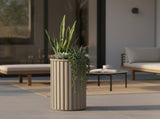 Round Strata Column Planter LG - Grey Brown B2755P462161