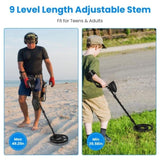 ZNTS Professional Metal Detector Set Gold Finder for Adults Beginners with 10.04In Waterproof Coil LCD 34065344