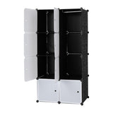 ZNTS 8 Cube Organizer Stackable Plastic Cube Storage Shelves Design Multifunctional Modular Closet 40658987