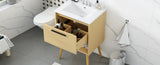 24" Bathroom Vanity with Sink Combo, Multi-functional Bathroom Cabinet with Drawer, MDF Board, N725P176330N