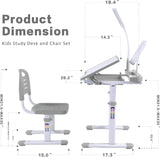 Desk for Kids Desk and Chair Set Kids Art Desk Drafting Table Desk Set with Adjustable Height, 80132099