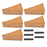 5 X156 X156S Dirt Teeth Bucket Teeth / Tooth with P156 Roll Pins Alloy Steel Fits Existing 156 83324057