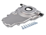 Timing Chain Cover w/ Dual-10AN Turbo Oil Drain Bungs Fits for Gen IV GM LS Series Engines 6.0L 5.3L 19482588