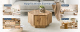 Simple and Practical! MDF material hexagonal coffee table with drawers.Made of high-quality W1151P264015