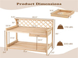 24" Ergonomic Height Gardening Table, 176 LBS Tabletop Capacity Plant Display Stand 88934447