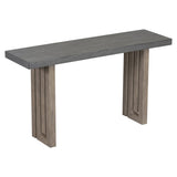 U_STYLE Uniquely Designed Oak Veneer Console Table with Distinctive Side Shapes, Suitable for N711P170550E