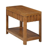 25'' Rectangular Farmhouse End Table with Storage Shelf, Sofa Side Table with Solid Wood Legs for W1202P177312