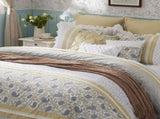 9 Piece Cotton Percale Comforter Set Yellow Cal King B03597198