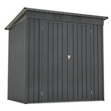 ZNTS 6 x 4 ft Outdoor Storage Shed, All Weather Tool Shed for Garden, Backyard, Lawn, Black W2505P173291